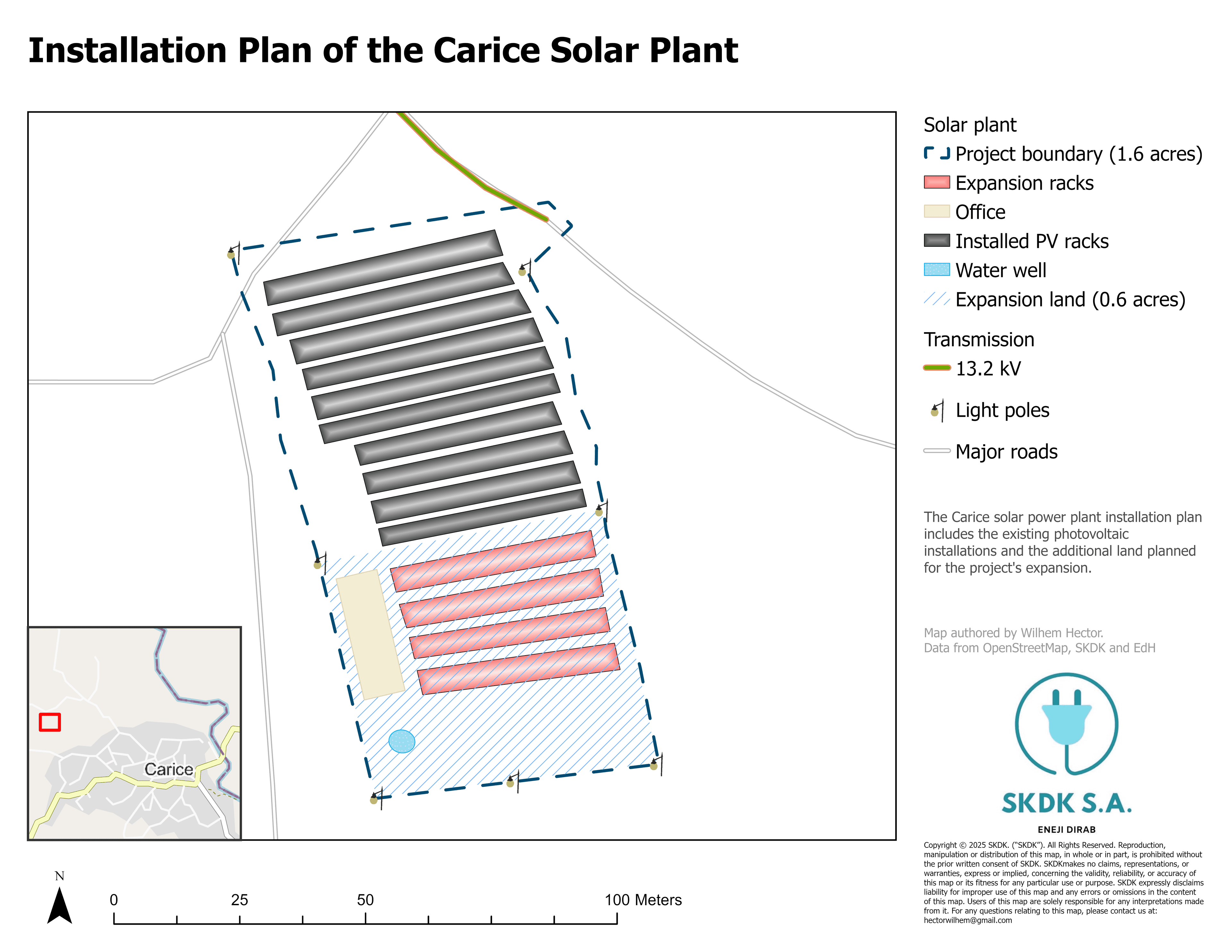 Carice farm layout and network